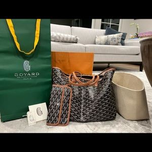 Goyard St. Louis PM in Black / Tan. Comes with tags and bag.